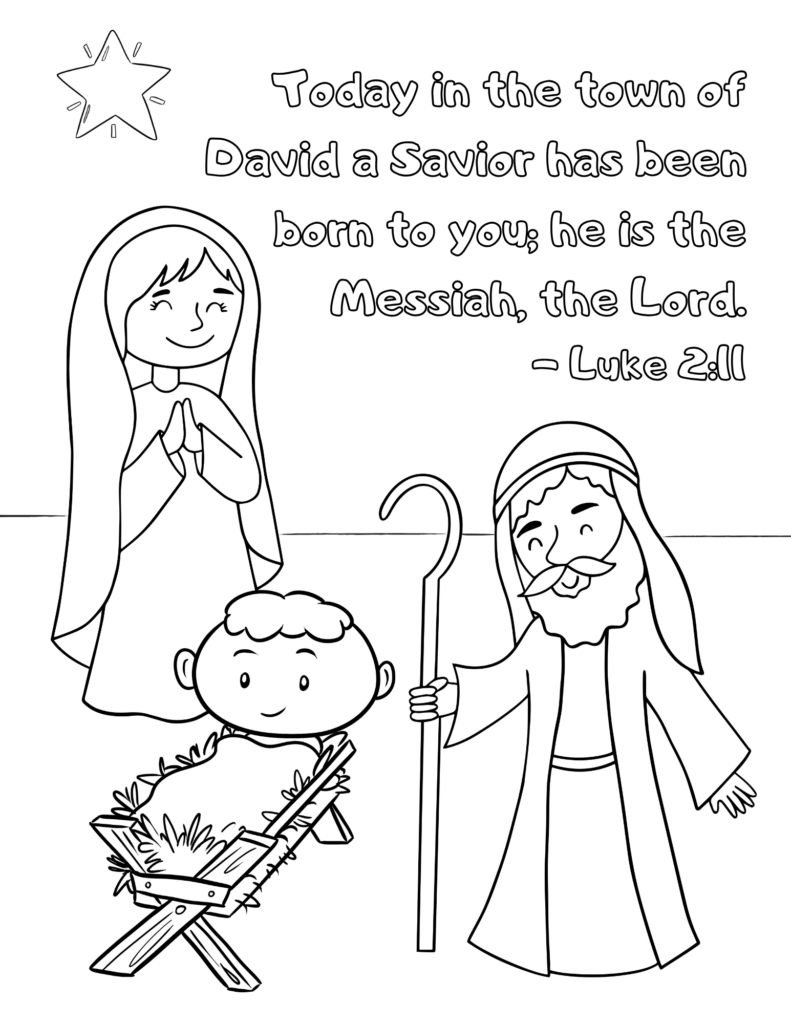 free christian christmas coloring pages - out upon the waters